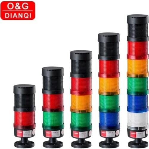 Stack Lamp Industrial Emergency Light LED Warning Light Industrial Light Tower DC12V/24V AC110V/220V/380V with Buzzer