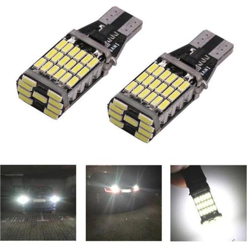 1pcs T15 W16W 45SMD Car LED Light Decode Canbus No Error Super Bright Automobile Refitting Reversing Lamp Car Signal Light