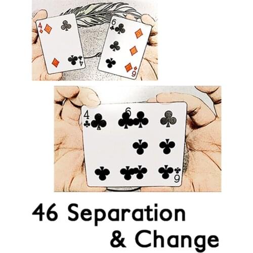 VC 46 Separation & Change Magic Tricks Visual Playing Card Close Up Street Illusion Gimmick Mentalism Puzzle Toy Magia Card Fun