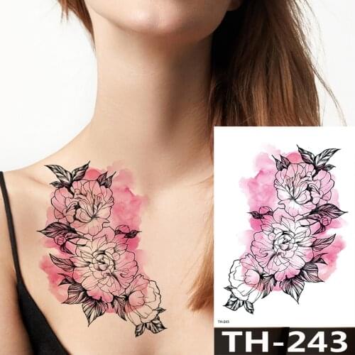 Waterproof Temporary Tattoo Sticker Samll Arm Sleeve Tattoo Rose Flower Tatoo Body Art Tattoo