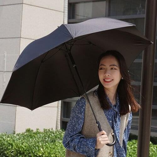 Fashion Adult Umbrella Uv Protection Long Handle Outdoor Windproof Business Umbrella Black Paraguas Mujer Rain Gear BD50UU