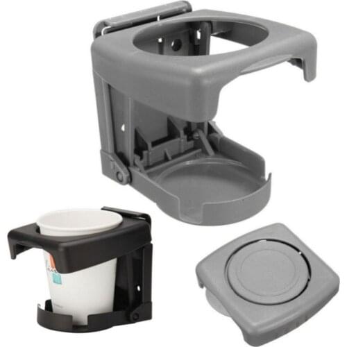 1Pc Car Drink Bottle Cup Holder SUV Van Folding Drinking Holder Grey Cup Coaster Bracket Car Interior Accessories For RV Boat