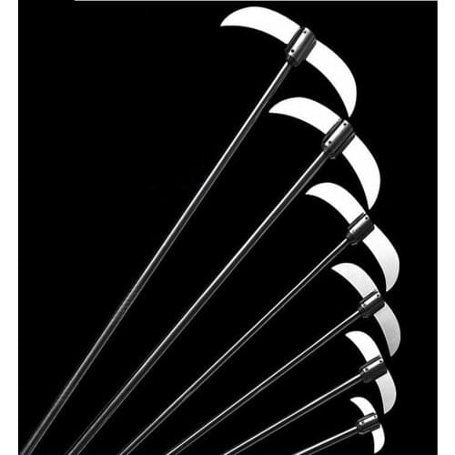 1pcs lab stainless steel two-leaf folding crescent blade propeller crooked paddle suitable for glass flask