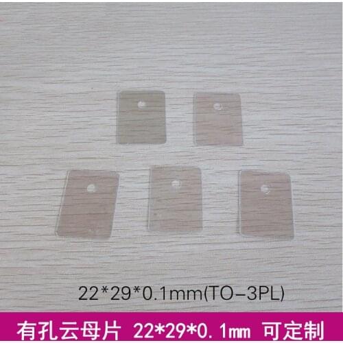 1000pcs 22*29*0.1mm Natural High Temperature Resistant Transparent Mica Tablets with Porous Mica Tablets