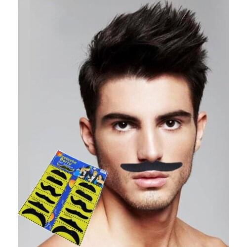 12pcs Funny Costume Pirate Party Mustache Cosplay Fake Moustache Fake Beard For Kids Adult Halloween Party Decoration