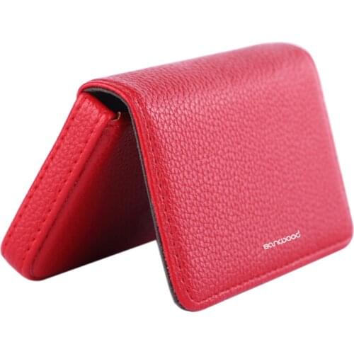2020 Business Women Men Anti Rfid Blocking ID Bank Holder Case Leather Magnetic Closure Business ID Pack Credit Card Holder