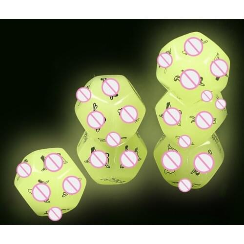3 pcs 3cm Sexy Dic Fluorescence/White/Black Dice 12 Sides Funny Posture Entertainment Toy Valentines Day Gifst Sex Party Favors