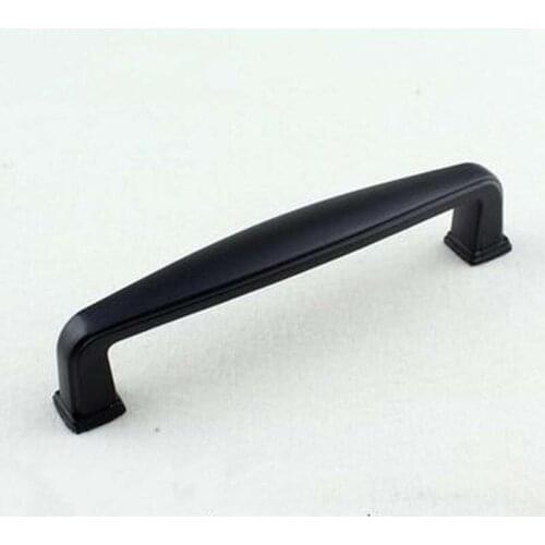 96mm modern simple black furniture handles black kitchen cabinet drawer dresser cupboard wardrobe door handle pull knob