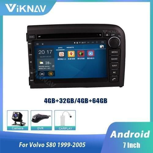 Android car radio audio player for VOLVO S80 1999 2000 2001 2002 2003 2004 2005 car multimedia player GPS navigation DVD player