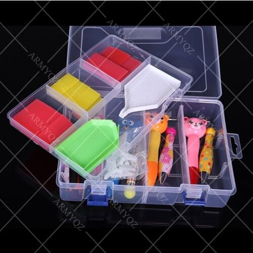 Bottles Diamond Painting Cross Stitch Accessories Tool Double layer Box Container Diamond Storage Box Case Embroidery Mosaic