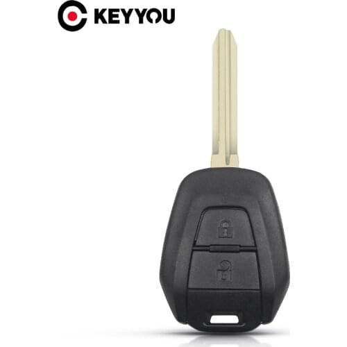 KEYYOU For Suzuki Swift Remote Smart Key Shell Fob Blank Cover Case Replacement 2 Buttons Uncut TOY43 Key Blade