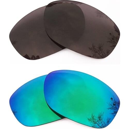 Black & Green Mirrored Polarized Replacement Lenses for Pit Bull Frame 100% UVA & UVB