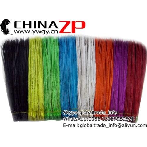 CHINAZP Factory 500pcs/lot 50-55cm(20-22inch) Selected Quality Dyed Multi Colors Ringneck Pheasant Tail Feathers