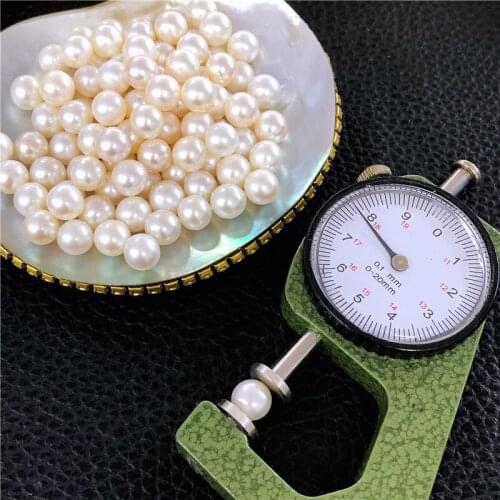 Hot selling high quality Natural round pearls 2.5mm-10mm white color zhuji cultivation freshwater pearls for earring necklace