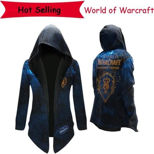 World of Warcraft Cosplay Costumes My Hero Academia Trench Horde Mid-length Plush fabric Jacket Christmas Adult Game Theme Coat