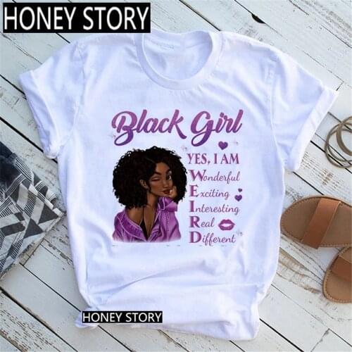Beautiful African Lady Women T-shirt Girl Sisters Black Lives Matter Funny 90S Print Tops Summer New Fashion Tshirt Drop Ship