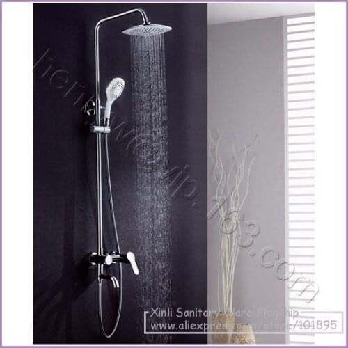 L15179 - Luxury Wall Mounted Gold Color High Quality Brass Head Rain Overhead Shower Set