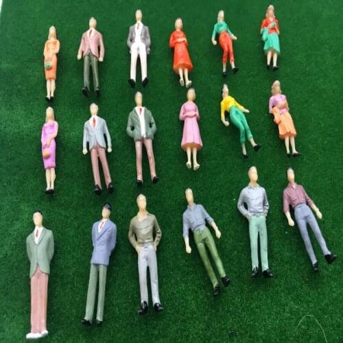 Weijingmodel 100 Model People Figures Passenegers Train Scenery 1:50 O Scale Mixed Color Pose