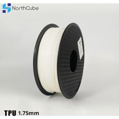 3D Printing Filament TPU Flexible Filament TPU Flex Plastic for 3D Printer 1.75mm 0.8KG 3D Printing Materials White