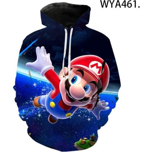 2020 New Fashion Game Mario 3D Printed Hoodies Cool Sweatshirts Men Women Children Fashion Casual Pullover Boy Girl Kids Coat