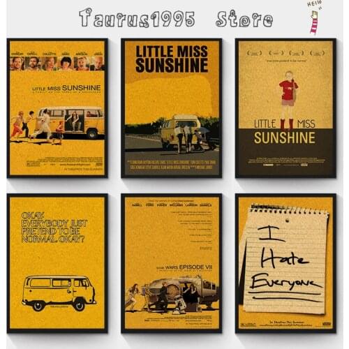 New Little Miss Sunshine Classic Movie Kraft Paper Poster Bar Cafe Decoration Painting Wall Stickers