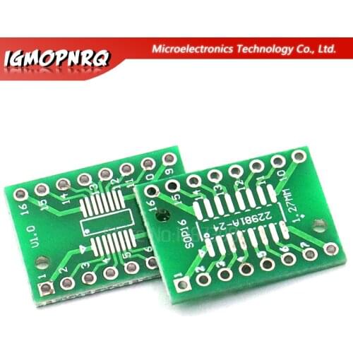 10PCS TSSOP16 SSOP16 SOP16 Transfer to DIP16 IC Adapter Converter Socket Board Module Adapters Plate 0.65mm 1.27mm
