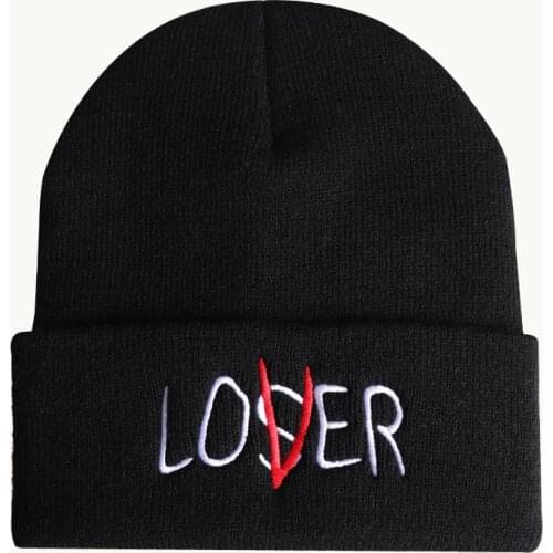 Casual Loser V Letter Beanies Embroidery Warm Knitted Skullies Hip-Hop Bonnet Caps Baby Girls Boys