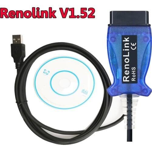 Professinal RENOLINK V1.52 ECU Programmer Best Renolink OBD2 for Renault Key Programmer Tool Car Connect cable