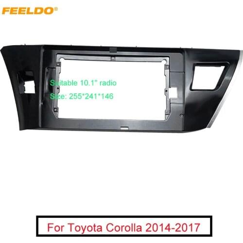FEELDO Car Audio 2DIN Fascia Frame Adapter For Toyota Corolla 10.1" Big Screen DVD Player Dash Fitting Panel Frame Kit
