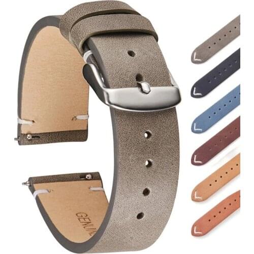 Genuine Leather Band for Samsung Galaxy Watch 3 45mm Strap 20mm 22mm Straps Bracelet Watchbands Wristband for Galaxy Watch 46mm