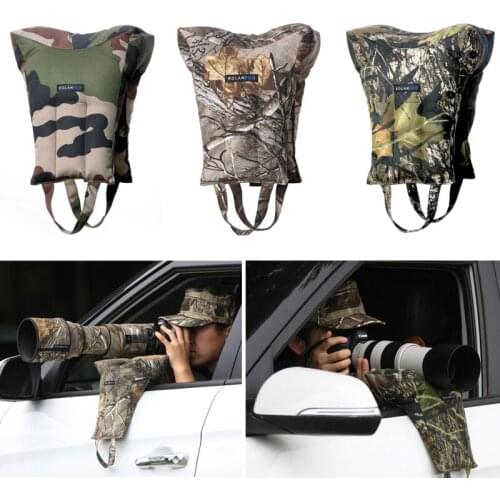 Roadfisher Camera Platform Plat Holder Pad Cotton Grain Pocket Telphoto Lens Pillow Car Window For 800mm 600mm 100-400 70-200