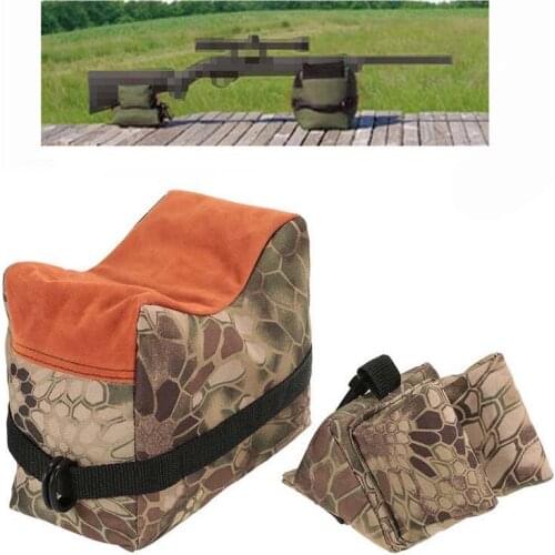 Sniper Rifle Tactical Bench Gun Rest Support Stand Front & Rear Rifle Shooti Target Support Bag Shooting Hunting Accessories Bag