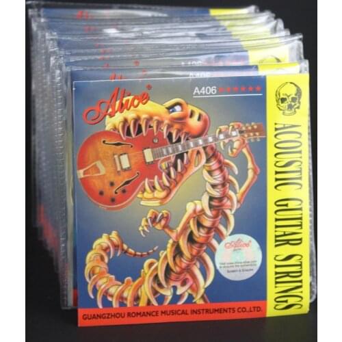 10 Set Alice A406-L (.012-.053) Stainless Steel Coated Copper Alloy Wound Acoustic Guitar Strings