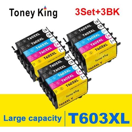 Toney king T603 T603XL E-603XL Compatible Printer Ink Cartridge For Epson WorkForce WF-2810DWF WF-2830DWF WF-2835DWF WF-2850DWF