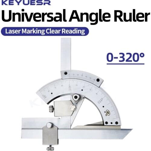 High Precision Universal Angle Ruler 320 Degrees Carbon Steel Protractor Angle Ruler Woodworking Measuring Angle Tools Gauges