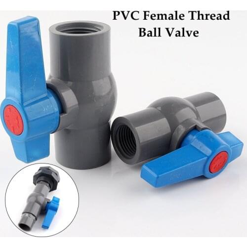 1/2"~2” Female Thread PVC Pipe Ball Valves Socket Aquarium Fish Tank Drainage Composite ABS Joint Connect PPR Pipe Connector