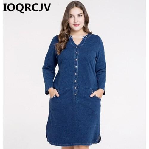 2019 Women Long Sleeve Dresses Casual Loose Jeans Dress Mini Denim Dress Elegant Spring Slim Cowboy Dresses Vestidos R530