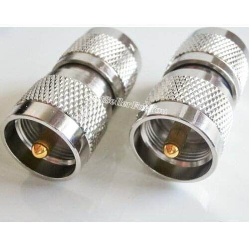 1Piece UHF Male To PL259 PL-259 Male Plug In Series RF Coaxial Adapter Connector