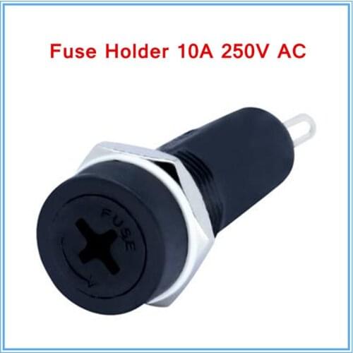 5pcs/lot 5*20mm Glass Fuse Holders, Insurance tube socket fuse holder for 5*20 insurance Panel Mount Fuse Holder,10A 250V AC