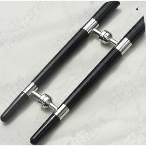 550mm high quality black crystal glass big gate door handles silver big gate door handles pulls bathroom door pulls