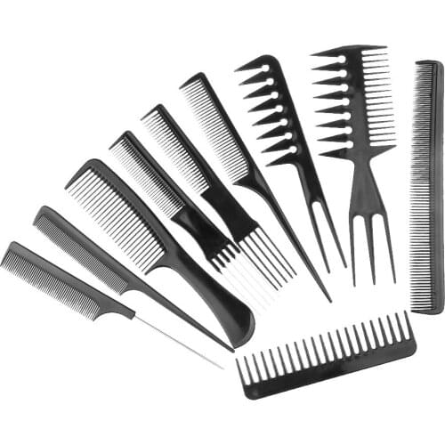 10 Pcs Anti-static Hairdressing Combs Pro Salon Barbers Hair Styling Hairdressing Brush Combs Makeup Cosmetic Set Makeup Comb
