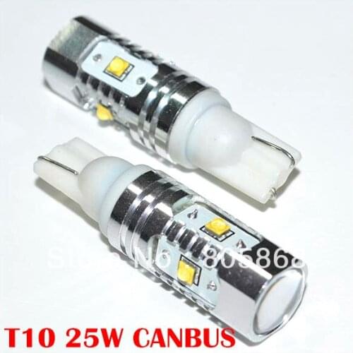 Canbus T10 led 25w WEDGE car lamp Cree chips led 25w canbus Signal 25w W5W car light 194 w5w led canbus