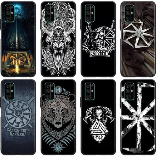 Slavic Viking Symbol Kolovrat Soft TPU Cover For Honor 9 10 X10 9A 9C 9S 9N 10i 10X 9X Lite Pro 5G Phone Case Shell