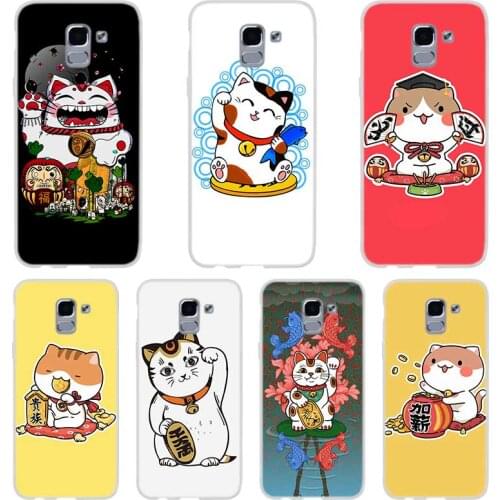 Cartoon cute cat Phone case For Samsung Galaxy J6 J4 J8 Plus J7 2018 J3 J5 J7 Prime Pro 2017 2016 Covers
