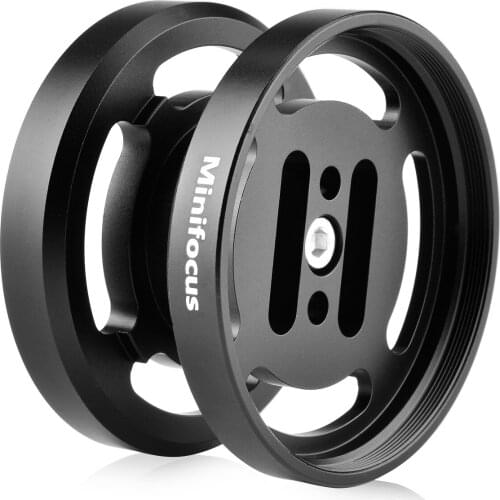 Double M67 Lens Holder Aluminum Underwater 67mm Lens Mount Base Holder, Macro Wide Angle Lens Holder on Diving Light Arm Bracket