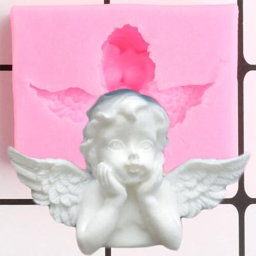 Angel Silicone Mold Relief Cupcake Fondant Cake Decorating Tools Chocolate Baking Moulds Polymer Clay Candy Resin Molds