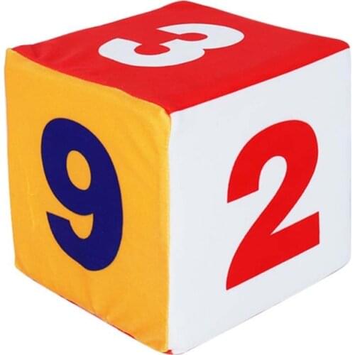 Parent-child Interactive Game Plush Sponge Dots Numbers Pattern Dice with Bell Children Enlightenment Educational Toy