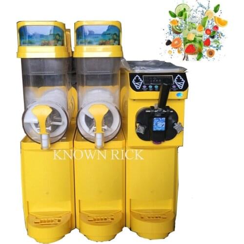 Commercial two duplex slush Snow grains smoothies machine for sale/slush machine/slush maker with soft ice cream machine