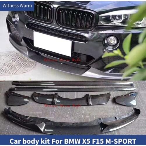 Car Body Kit for F15 X5 M-TECH M-SPORT Carbon Fiber FRP Front Bumper Lip Splitter Rear Diffuser Aprons Side Skirts 2014-UP