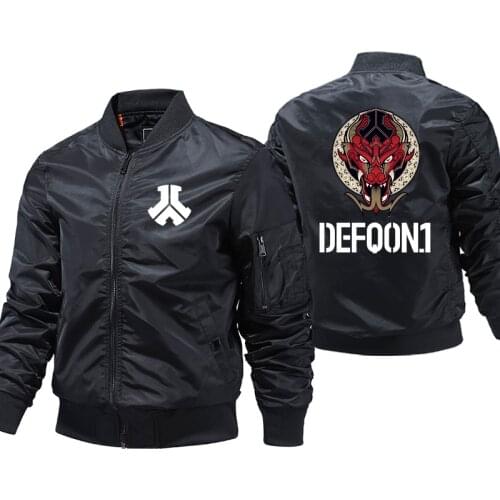 Defqon.1 Bomber Jacket Mens Fashion Thick Warm Autumn Winter Military Motorcycle Jackets Men Flight Ma-1 Pilot Air coat S-5XL
